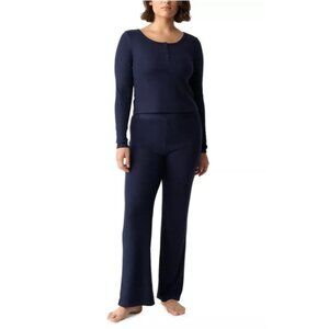 GAP Body Women’s Ribbed Lounge Sleep Pant Navy XL Soft Stretch Pajama Bottom